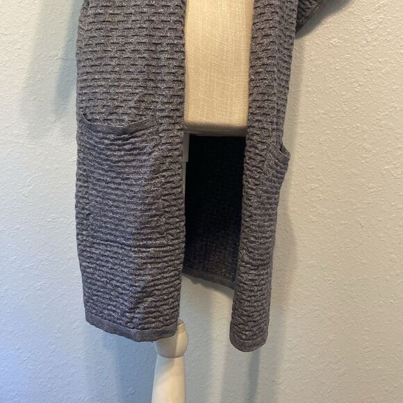 Lane Bryant Blue Ribbed Short Sleeve Open Front Cardigan Size 14/16 NEW - Picture 3 of 10